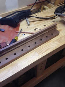 Holes drilled out.